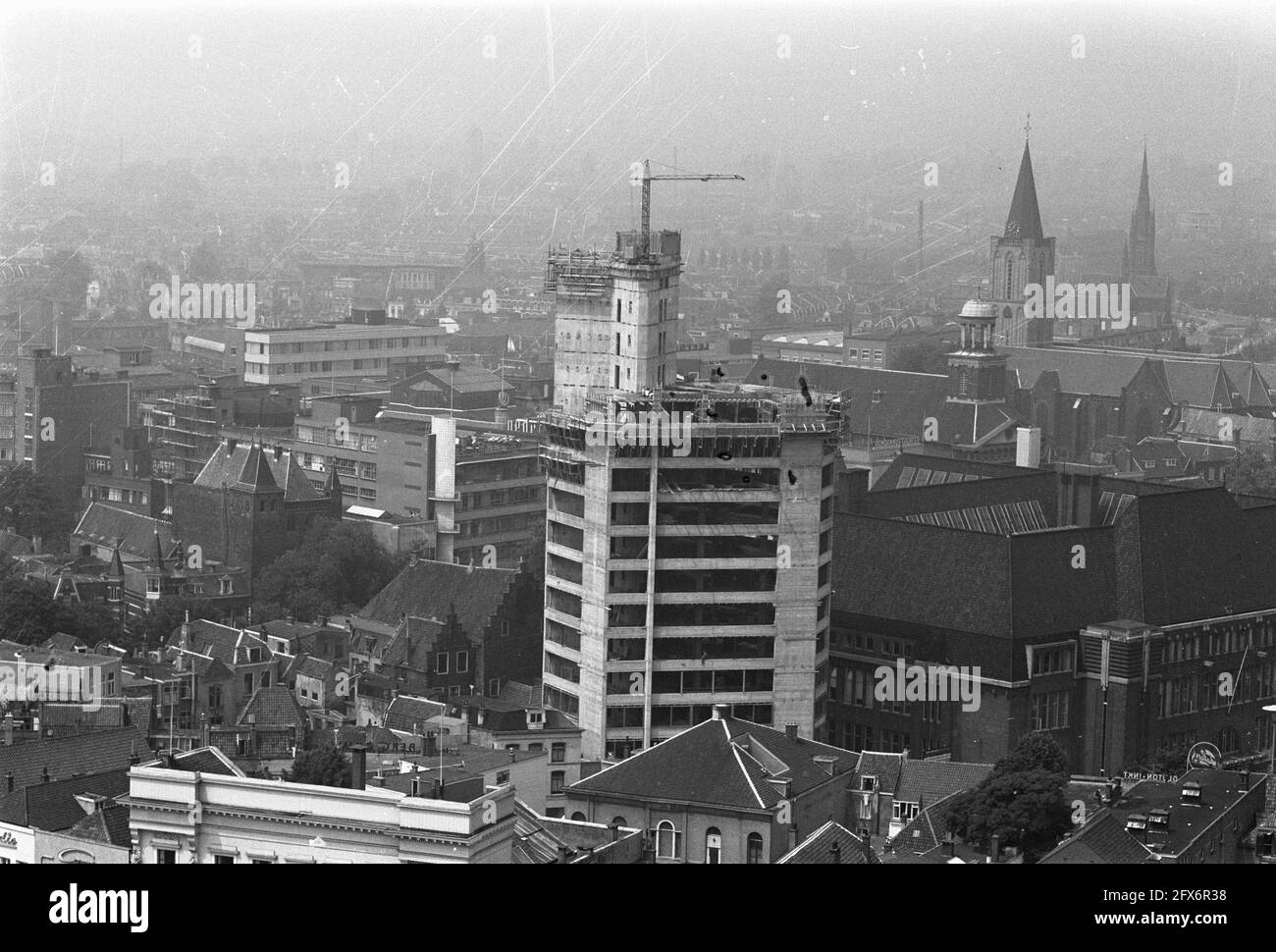 Das höchste Bürogebäude in Utrecht. Neudeflat, 6. Juni 1961, Architektur, Bürogebäude, Niederlande, Presseagentur des 20. Jahrhunderts, Foto, Nachrichten zum erinnern, Dokumentarfilm, historische Fotografie 1945-1990, visuelle Geschichten, Menschliche Geschichte des zwanzigsten Jahrhunderts, Momente in der Zeit festzuhalten Stockfoto