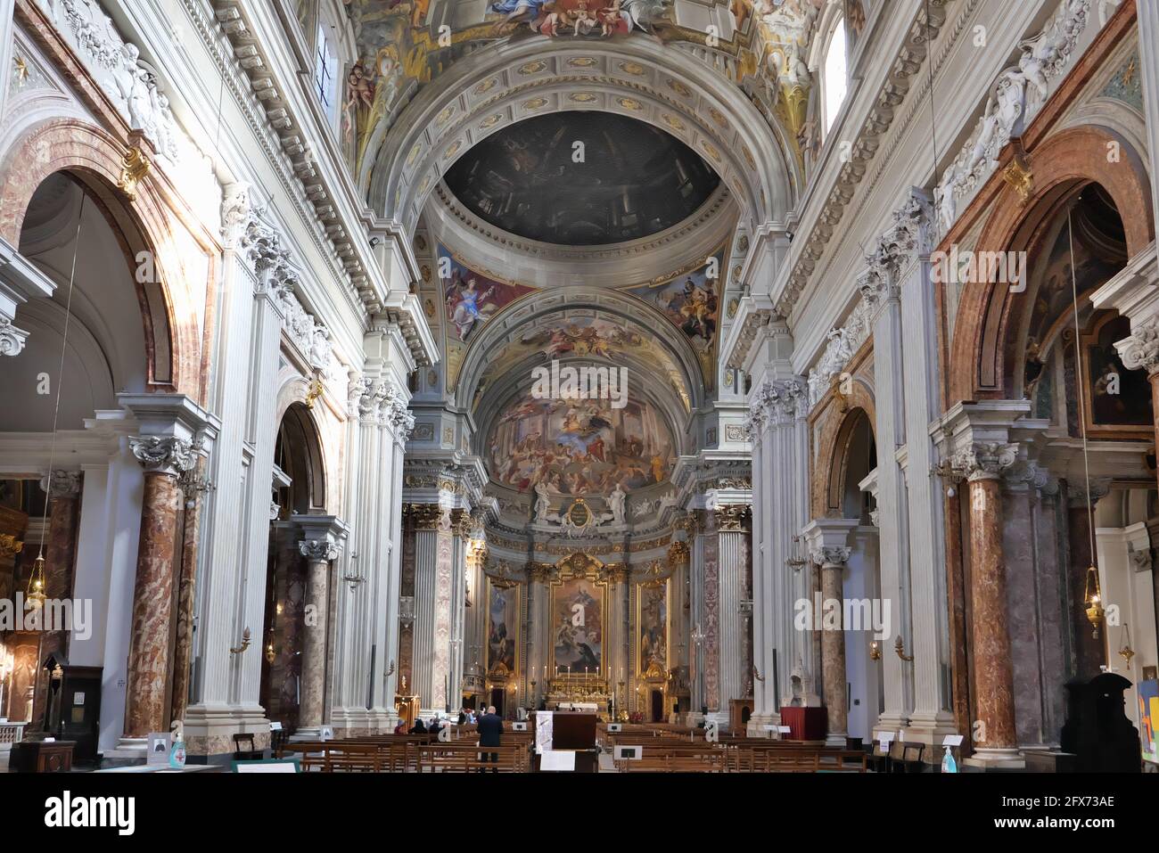 MITTELSCHIFF DER KIRCHE S. IGNAZIO DI LOYOLA Stockfoto