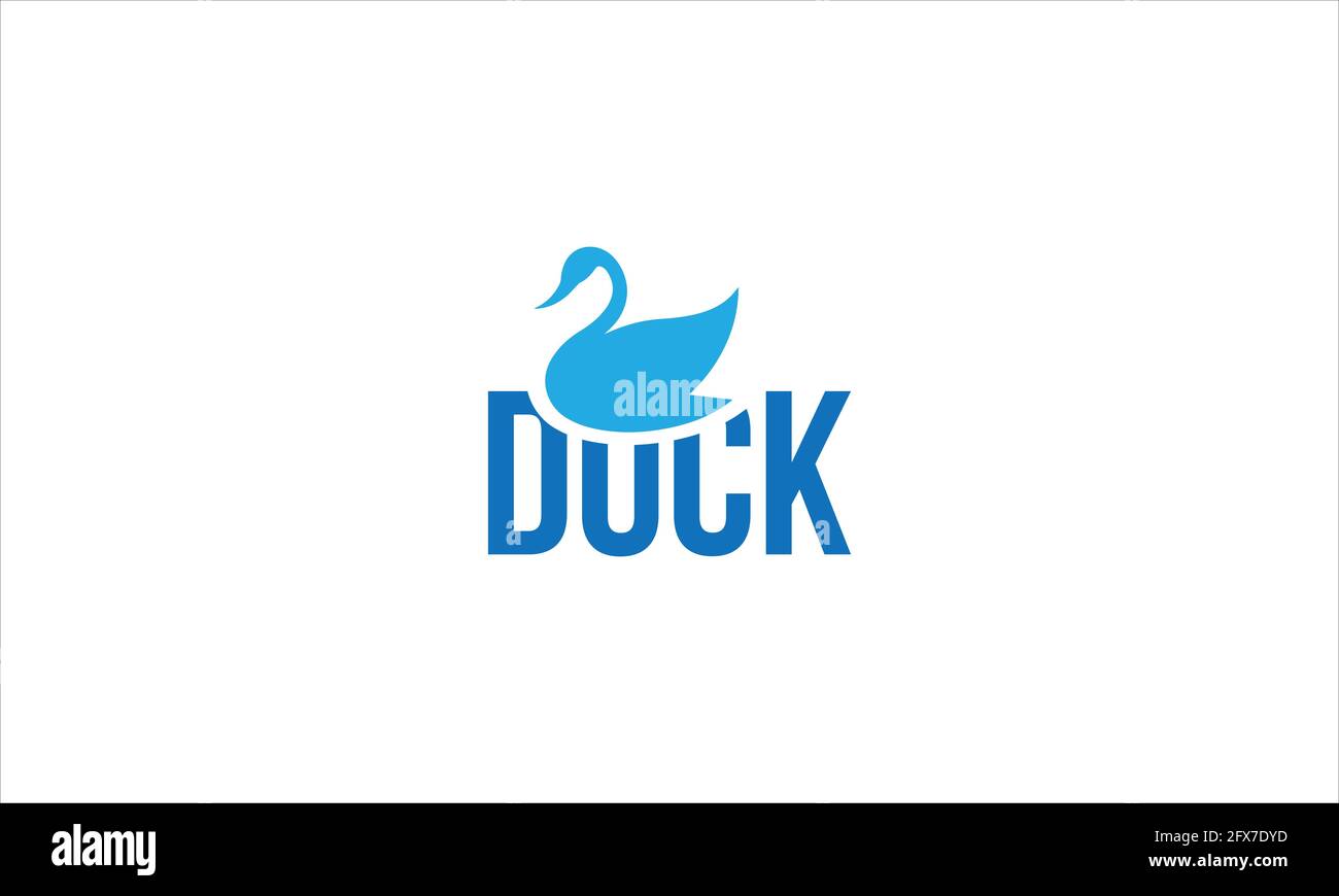 Duck Logo Design Vektor Vorlage Linear Stil Vogel Symbol Logotyp Abbildung Stock Vektor