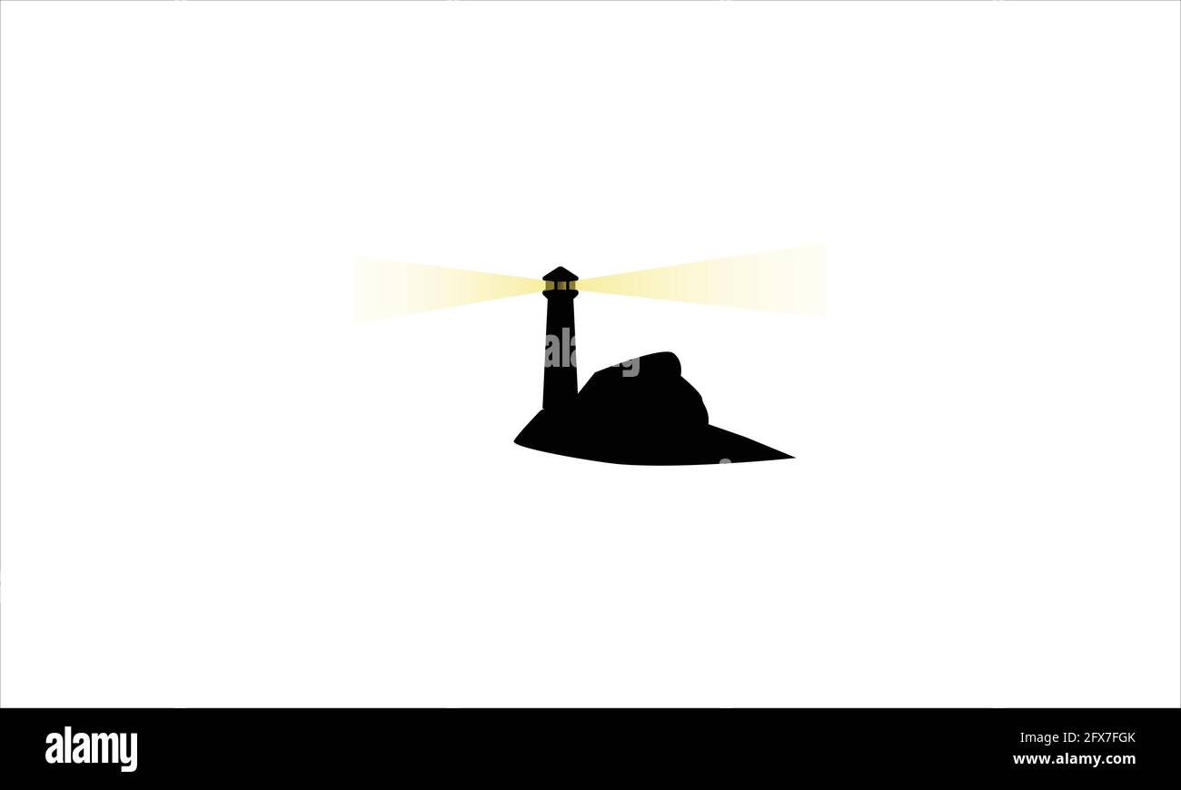 Lighthouse Logo Icon Design Vektor Illustration Vorlage Stock Vektor