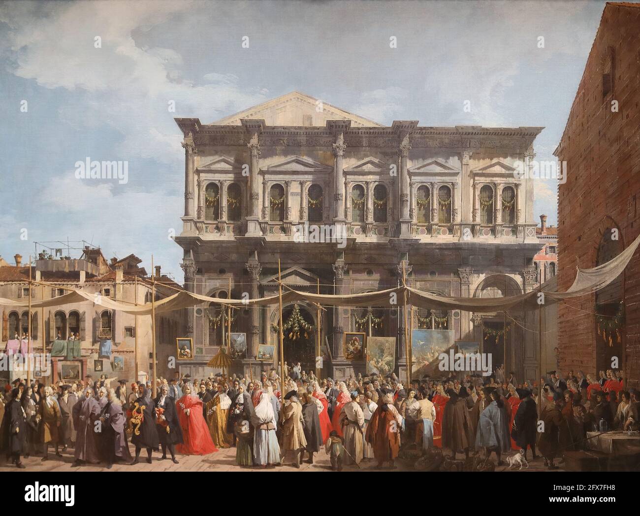 Venedig: Der Festtag von Saint Roch von Canaletto in der National Gallery, London, Großbritannien Stockfoto
