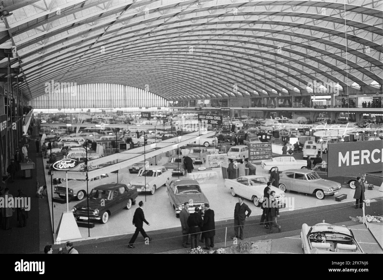 46. Automobilausstellung für Personen im RAI, 6. Februar 1963, Niederlande, Foto der Presseagentur des 20. Jahrhunderts, zu erinnerende Nachrichten, Dokumentarfilm, historische Fotografie 1945-1990, visuelle Geschichten, Menschliche Geschichte des zwanzigsten Jahrhunderts, Momente in der Zeit festzuhalten Stockfoto