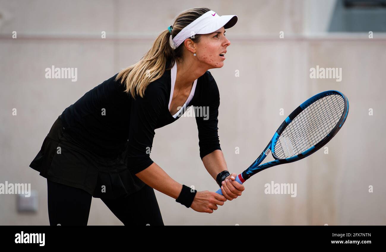 Viktoriya Tomova Aus Bulgarien In Aktion Wahrend Der Ersten Qualifikationsrunde Beim Roland Garros 2021 Grand Slam Tennisturnier Qualifying Am 25 Mai 2021 Im Roland Garros Stadion In Paris Frankreich Foto Rob Prange Spanien