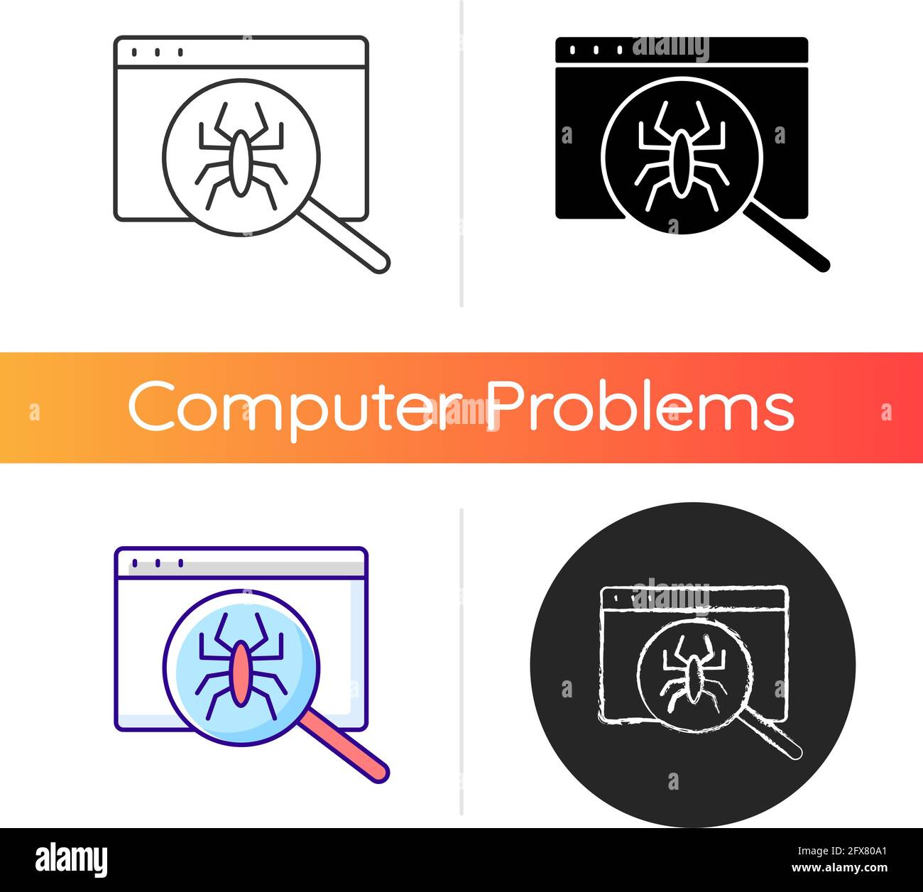 Symbol für Computerviren Stock Vektor