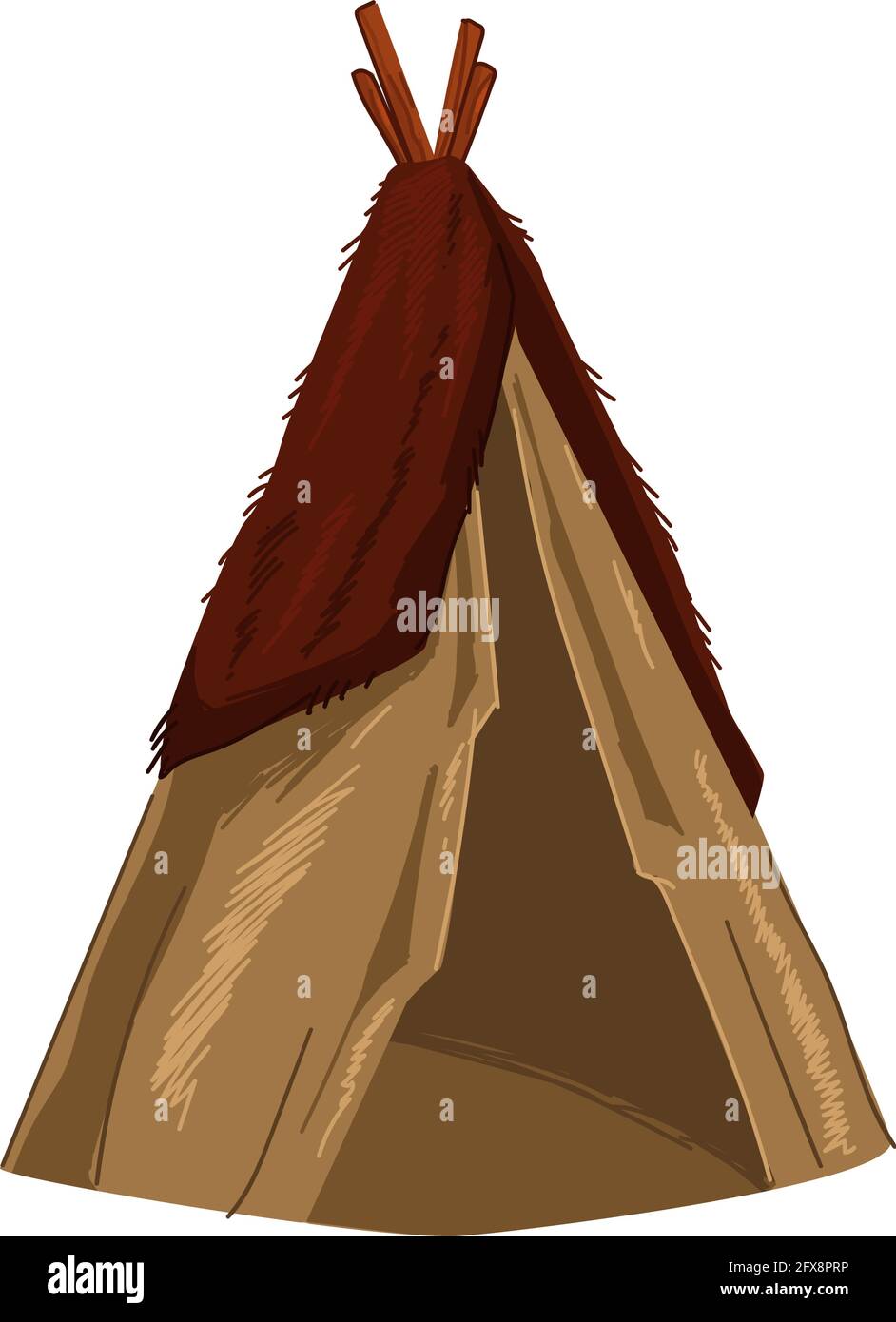 Prähistorische Hütte für alte Menschen, alte Zeiten Stock Vektor