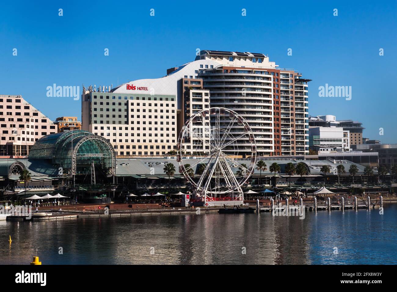 Allgemeiner Blick auf Darling Harbour, Sydney, Australien. Stockfoto