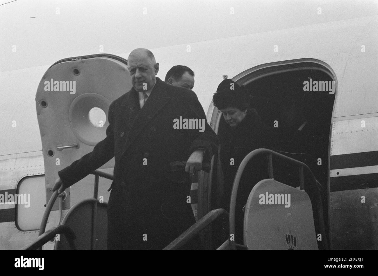 Besuch von Präsident De Gaulle in den Niederlanden. Nr. 4, 5, 6, 7 De Gaulle, 16. März 1963, Visits, Niederlande, Foto der Presseagentur des 20. Jahrhunderts, zu erinnerende Nachrichten, Dokumentarfilm, historische Fotografie 1945-1990, visuelle Geschichten, Menschliche Geschichte des zwanzigsten Jahrhunderts, Momente in der Zeit festzuhalten Stockfoto