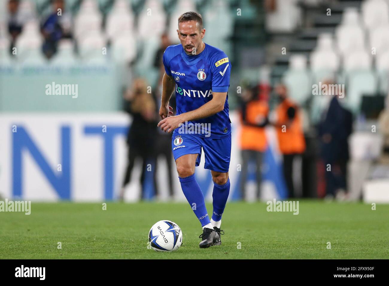 Turin, Italien, 25. Mai 2021. Franck Ribery beim Charity Match im Allianz Stadium in Turin. Bildnachweis sollte lauten: Jonathan Moscrop / Sportimage Stockfoto