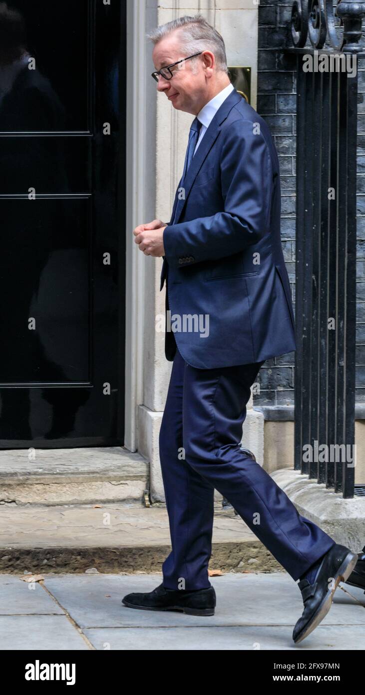 Michael Gove, Kanzler des Herzogtums Lancaster und Minister für das Kabinett, Politiker der britischen Konservativen Partei, in der Downing Street Stockfoto