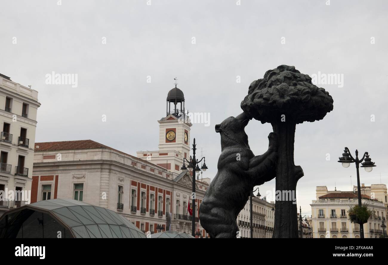 Tor der Sonne (Puerta del Sol) von Madrid, Spanien Stockfoto
