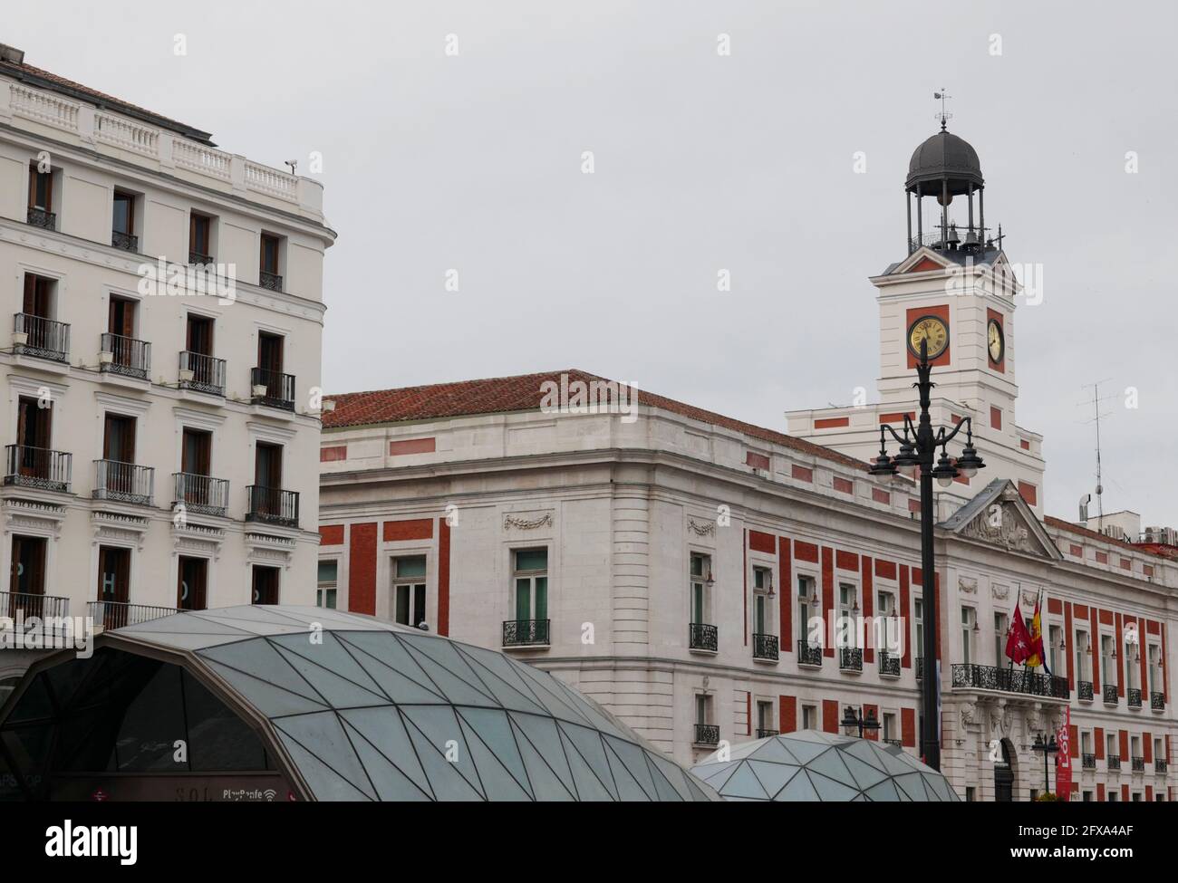 Tor der Sonne (Puerta del Sol) von Madrid, Spanien Stockfoto