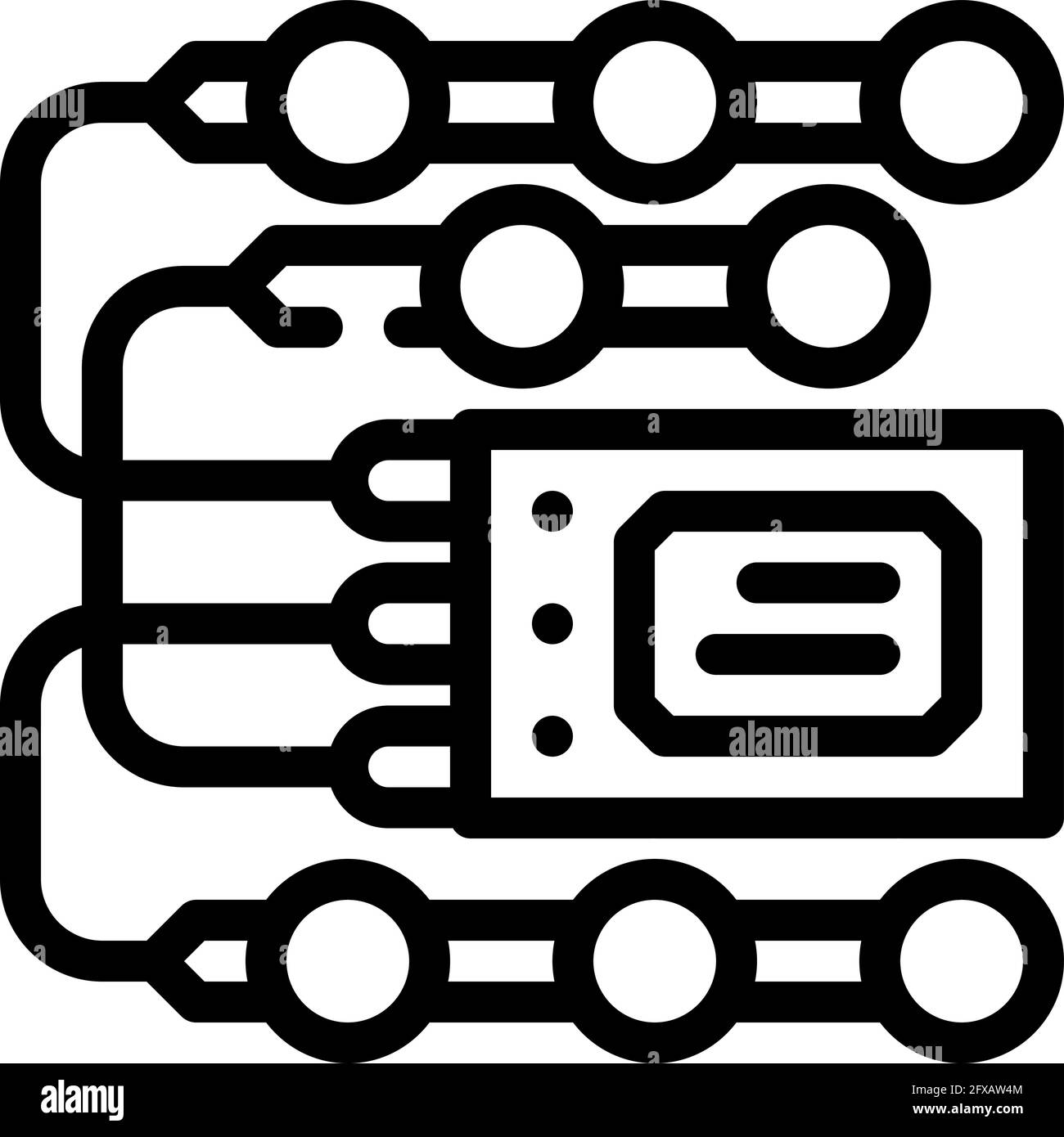 Elektronische Stimulans Linie Symbol Vektor Illustration Stock Vektor