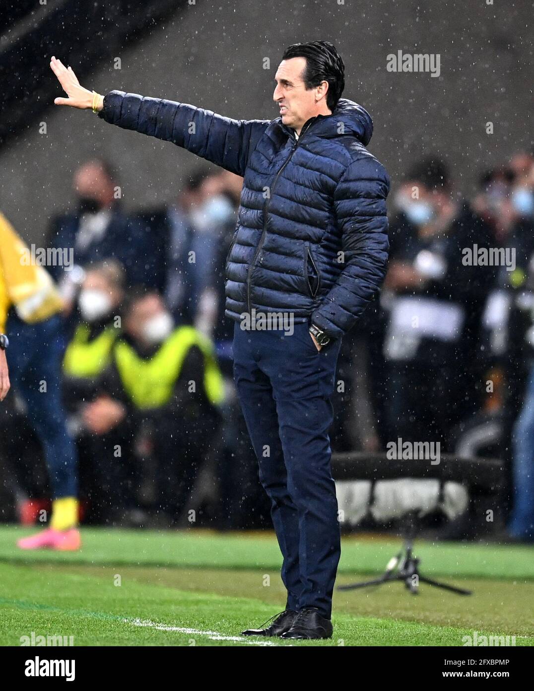 Villarreal-Manager Unai Emery beim Finale der UEFA Europa League im Danziger Stadion, Polen. Bilddatum: Mittwoch, 26. Mai 2021. Stockfoto