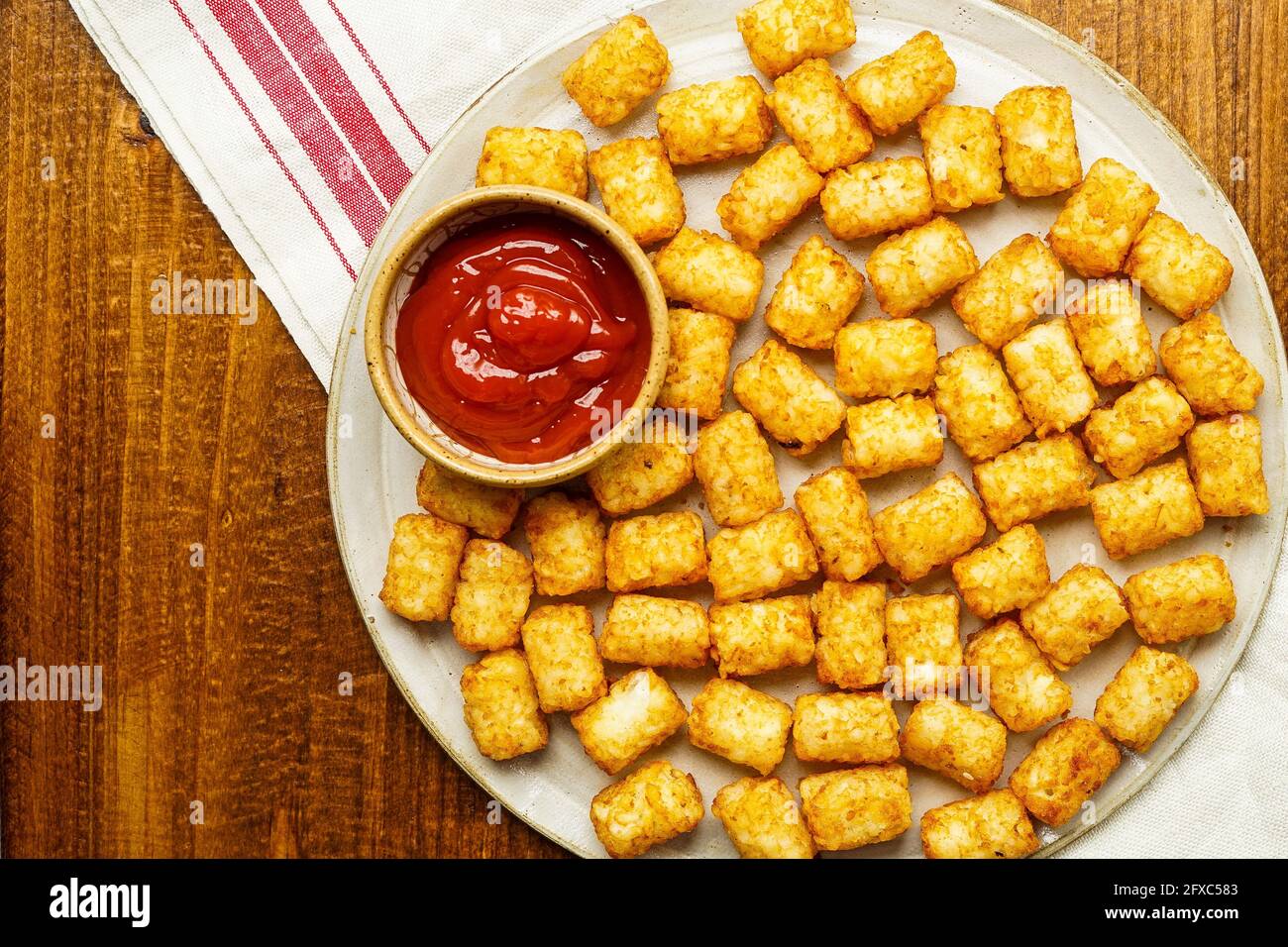 Gebackene Tater Tots Stockfoto