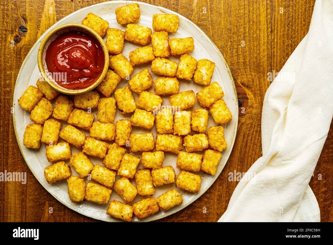 Gebackene Tater Tots Stockfoto