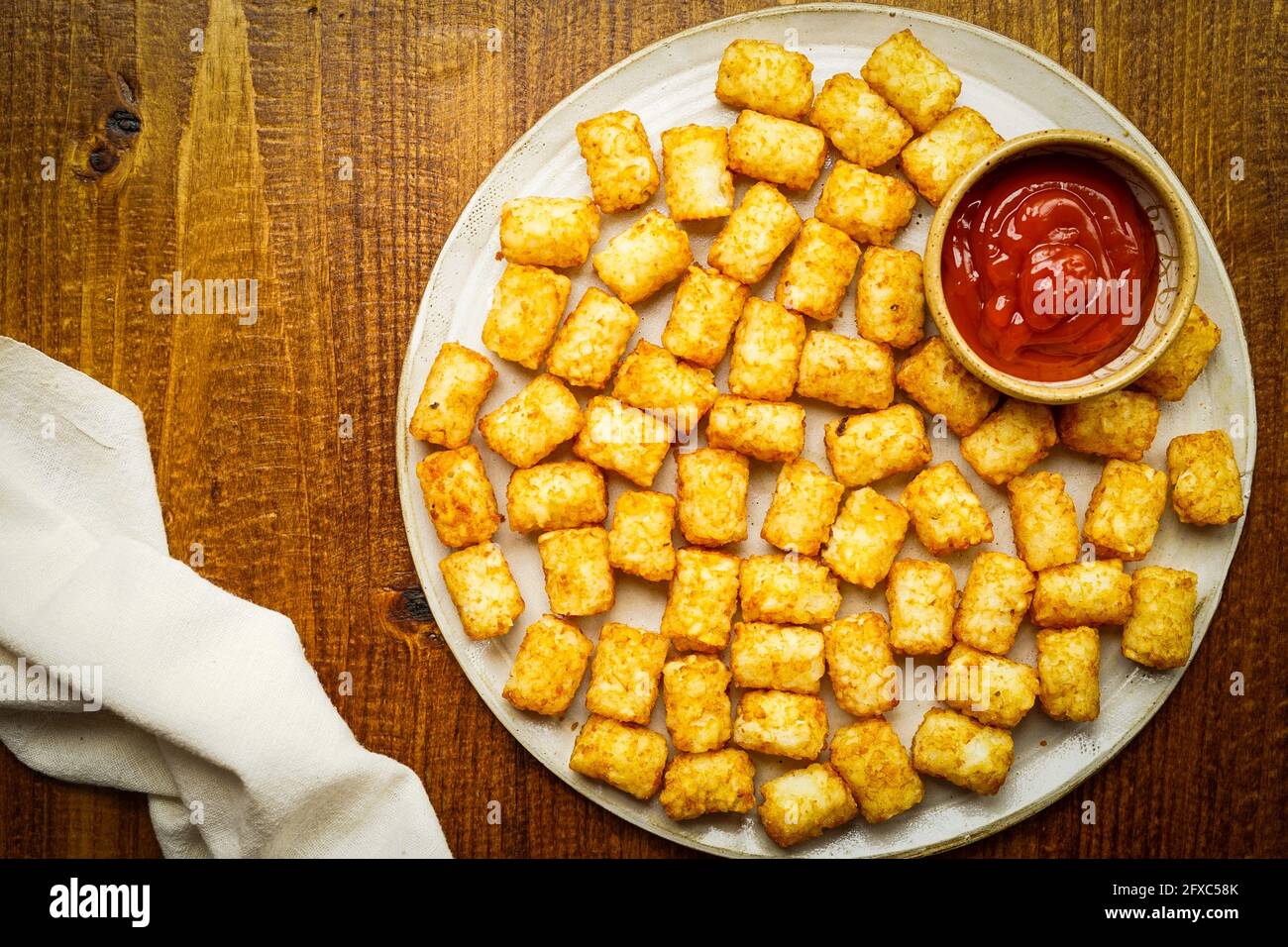 Gebackene Tater Tots Stockfoto