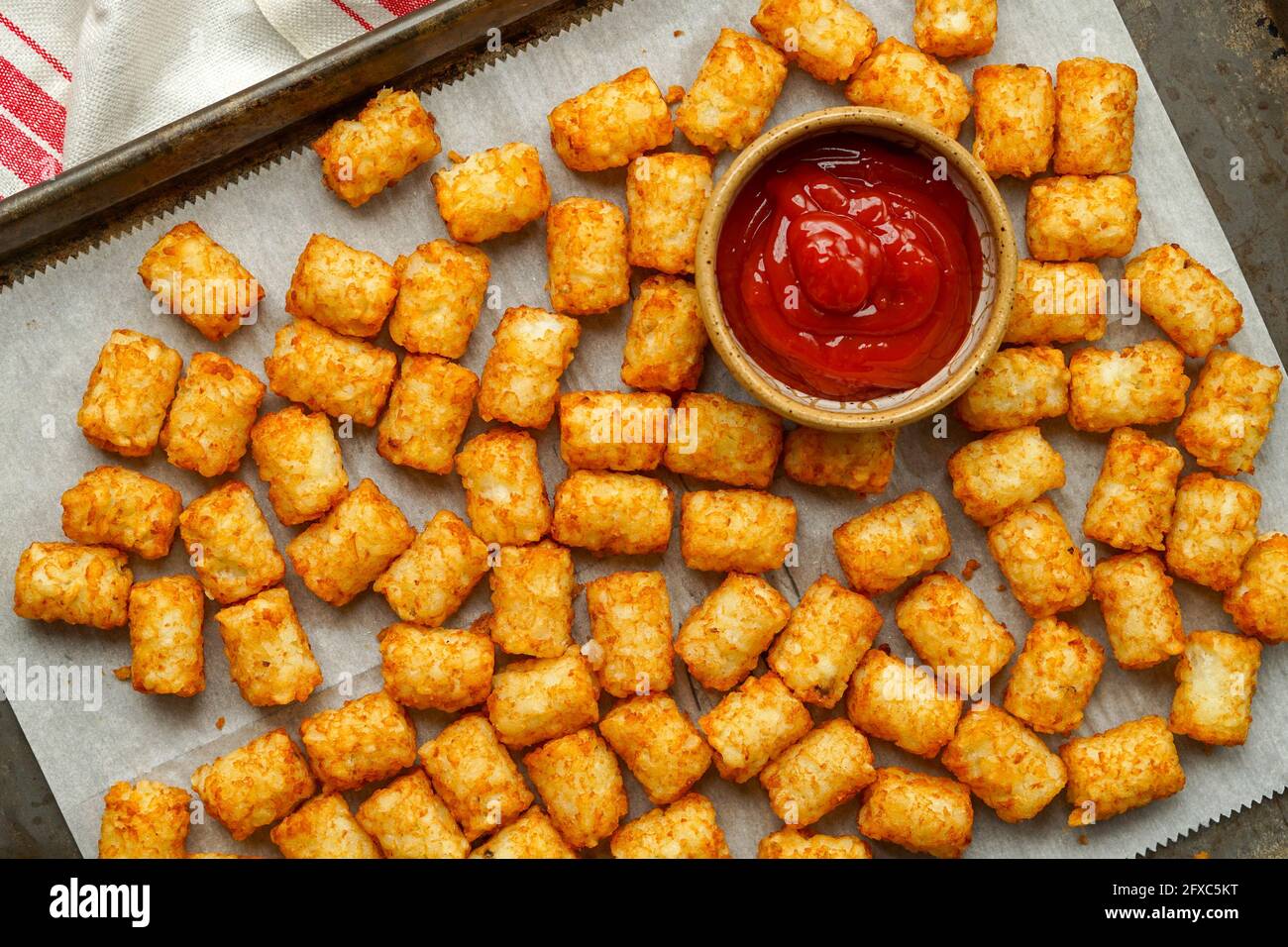 Gebackene Tater Tots Stockfoto