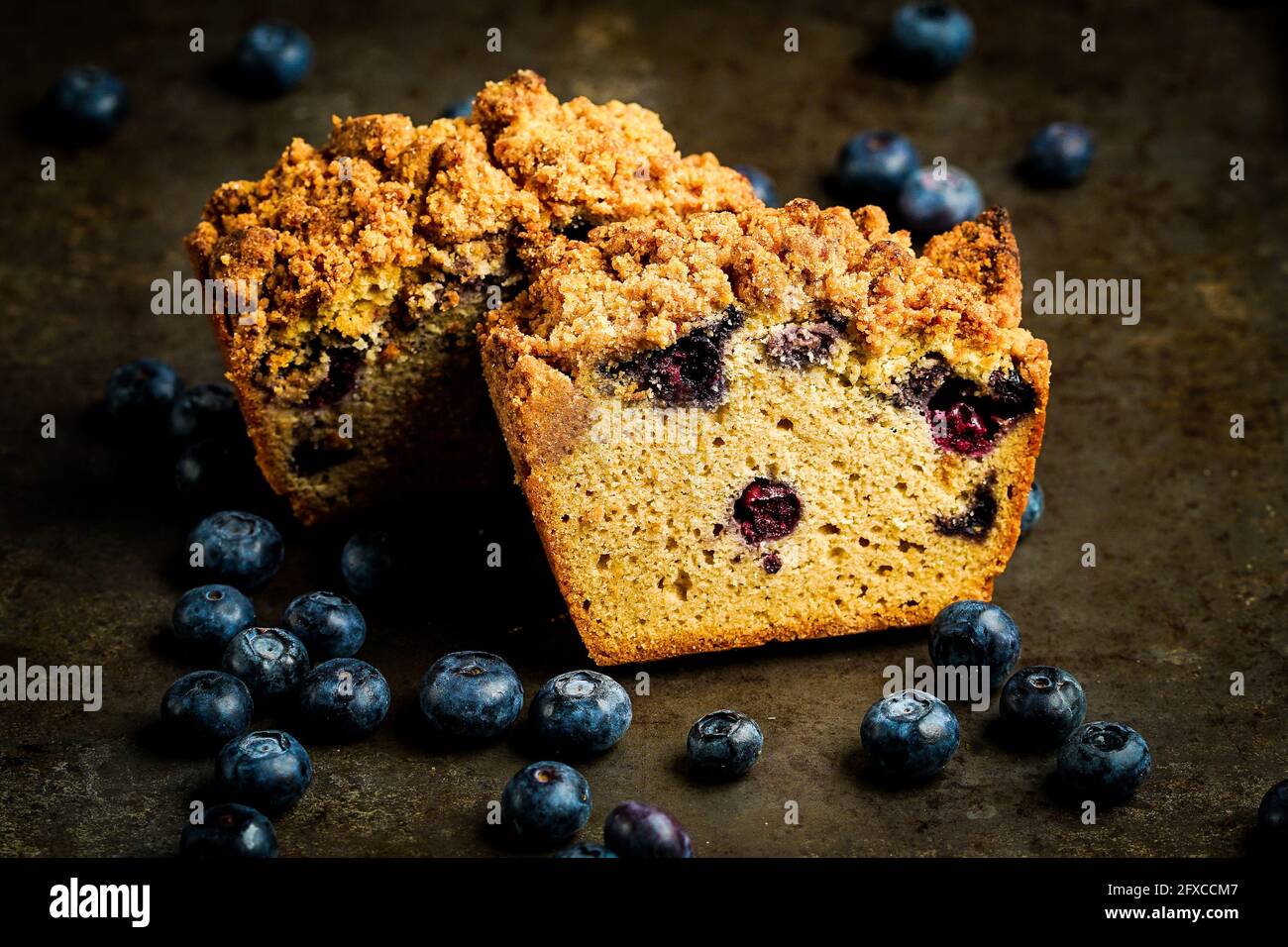 Blaubeerkuchen Stockfoto