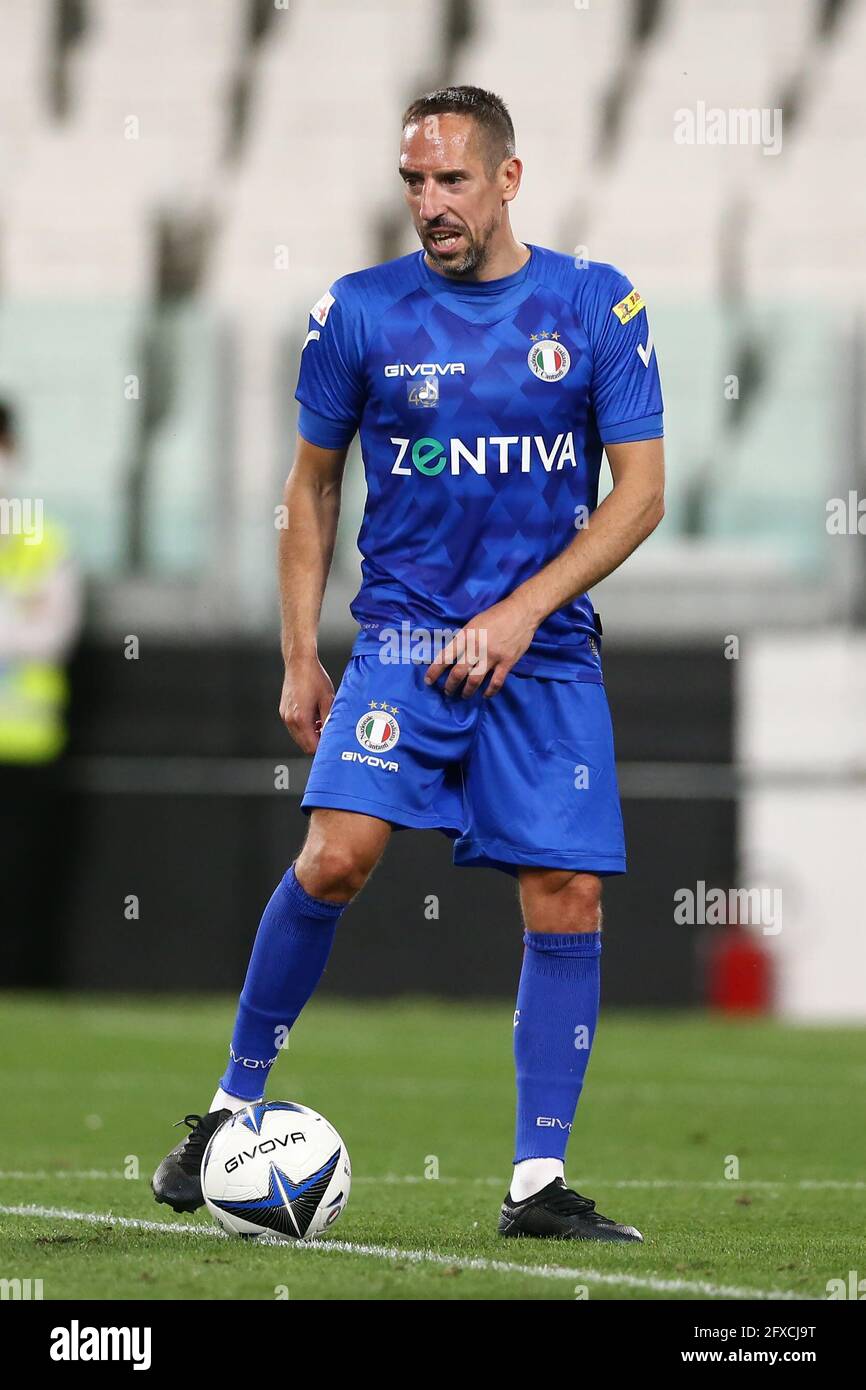 Turin, Italien, 25. Mai 2021. Franck Ribery beim Charity Match im Allianz Stadium in Turin. Bildnachweis sollte lauten: Jonathan Moscrop / Sportimage Stockfoto