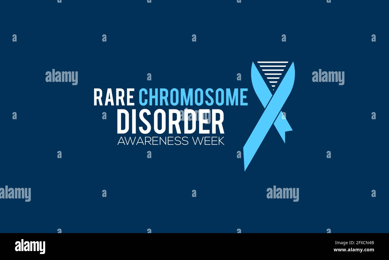 Woche des Bewusstseins für seltene Chromosomenstörungen Vactor Banner, die jedes Jahr am Juni beobachtet wird. Sensibilisierungskampagne Vektorhintergrund, Banner, Poster, Kartenvorlage Stock Vektor