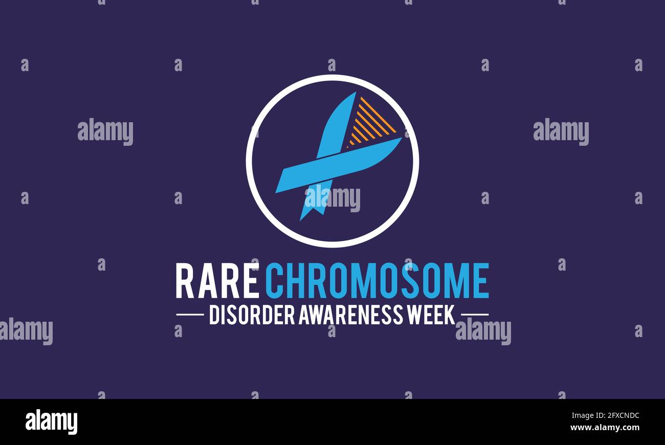 Woche des Bewusstseins für seltene Chromosomenstörungen Vactor Banner, die jedes Jahr am Juni beobachtet wird. Sensibilisierungskampagne Vektorhintergrund, Banner, Poster, Kartenvorlage Stock Vektor