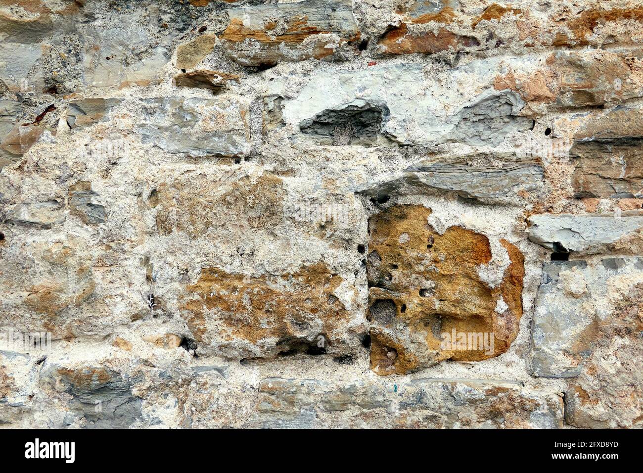 Stein Details Wand für Hintergrund Stockfoto