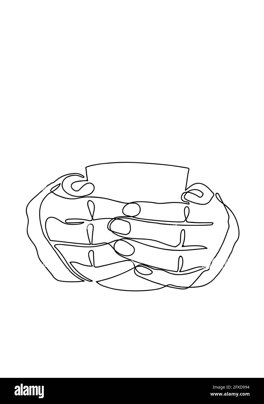 ?ontinuous eine Linie Tasse Kaffee. Stockfoto