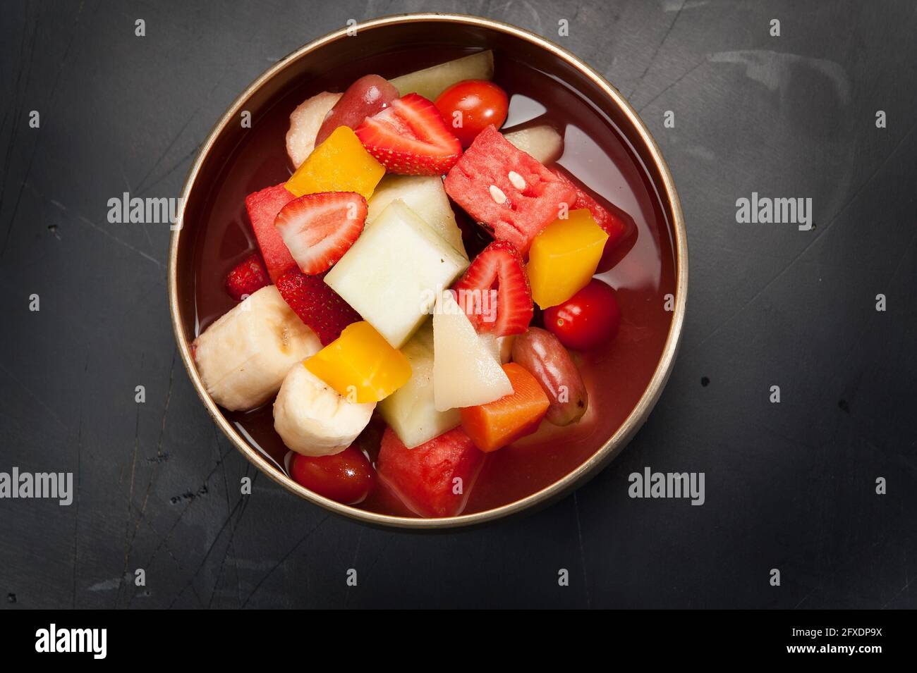 Obstschale in einem koreanischen Restaurant. Stockfoto