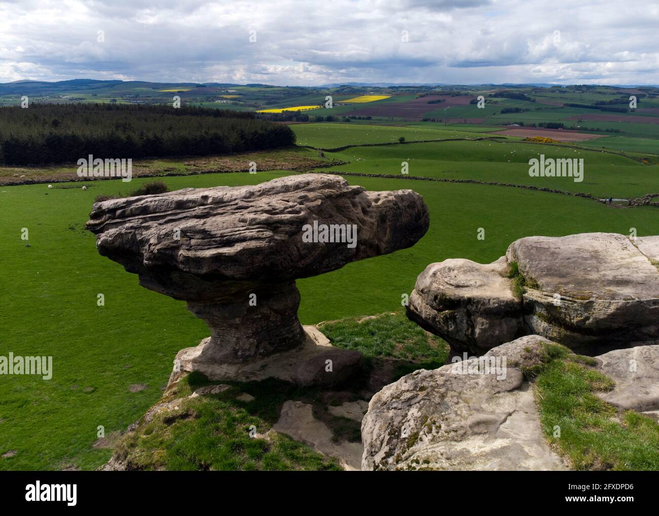 BUnNet Stane oder Bonnet Stone ist eine Gesteinsformation. Schottland. GROSSBRITANNIEN Stockfoto