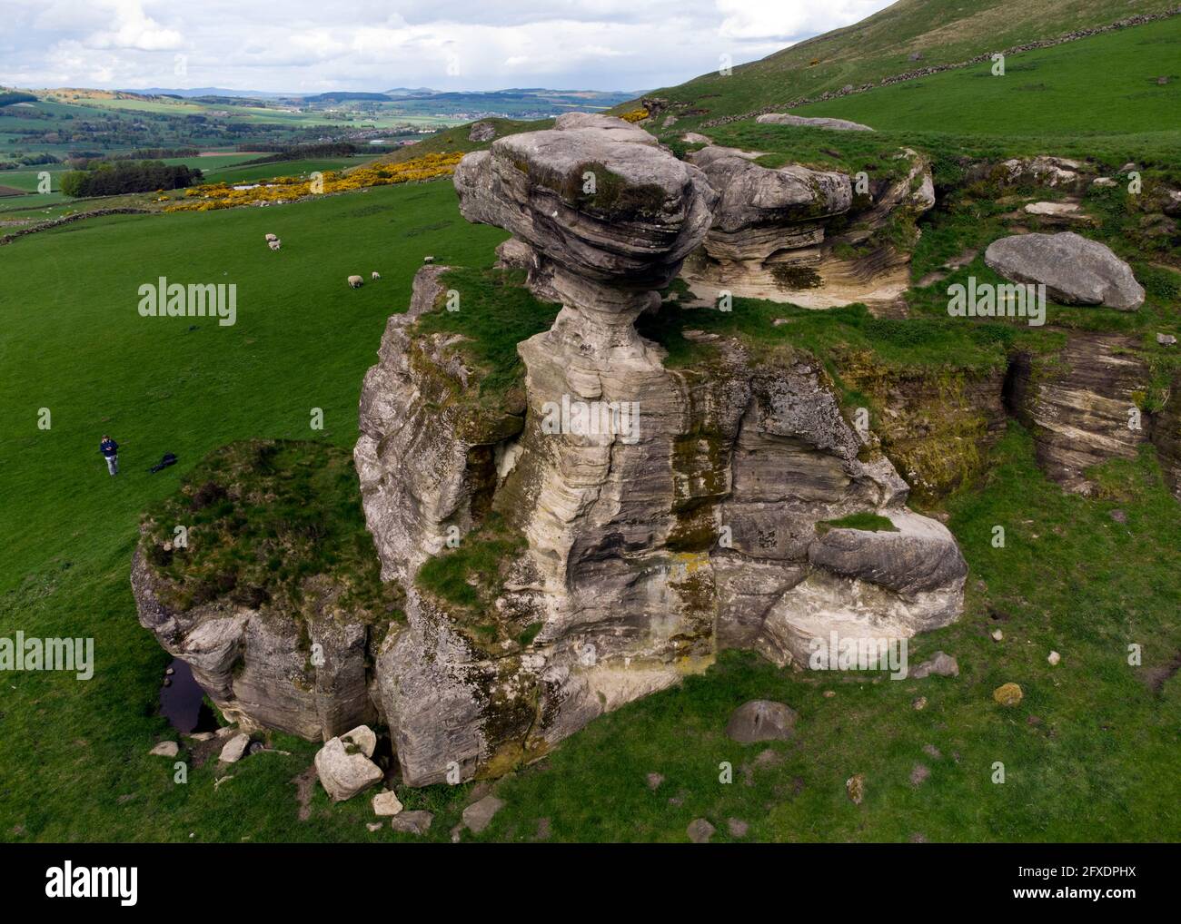 BUnNet Stane oder Bonnet Stone ist eine Gesteinsformation. Schottland. GROSSBRITANNIEN Stockfoto