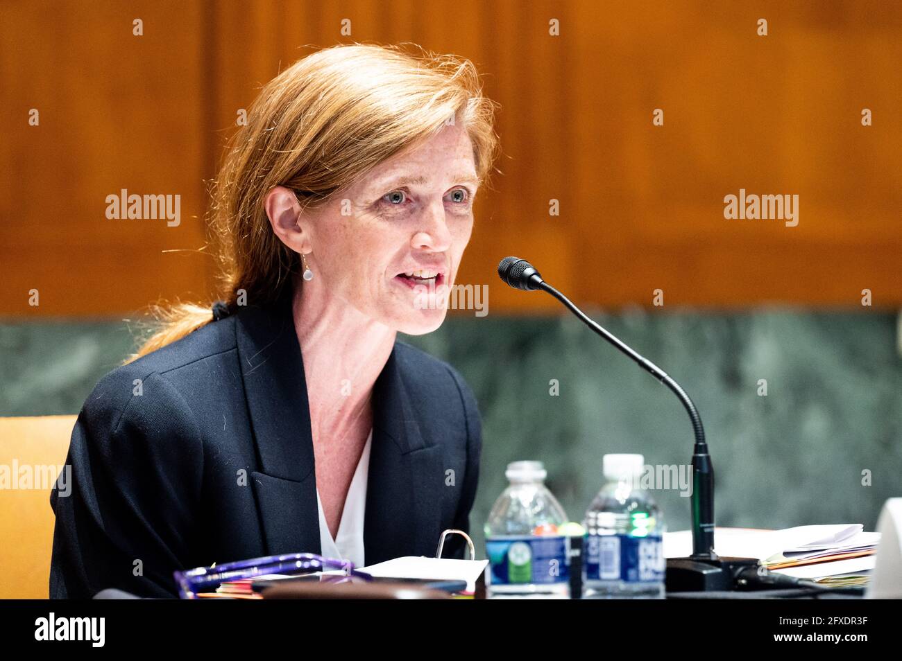 Washington, USA 26. Mai 2021. 26. Mai 2021 - Washington, DC, USA: Samantha Power, Administrator, United States Agency for International Development, spricht bei einer Anhörung des Senate Appropriations Committee Subcommittee on State, Foreign Operations, and Related Programs. (Foto: Michael Brochstein/Sipa USA) Quelle: SIPA USA/Alamy Live News Stockfoto