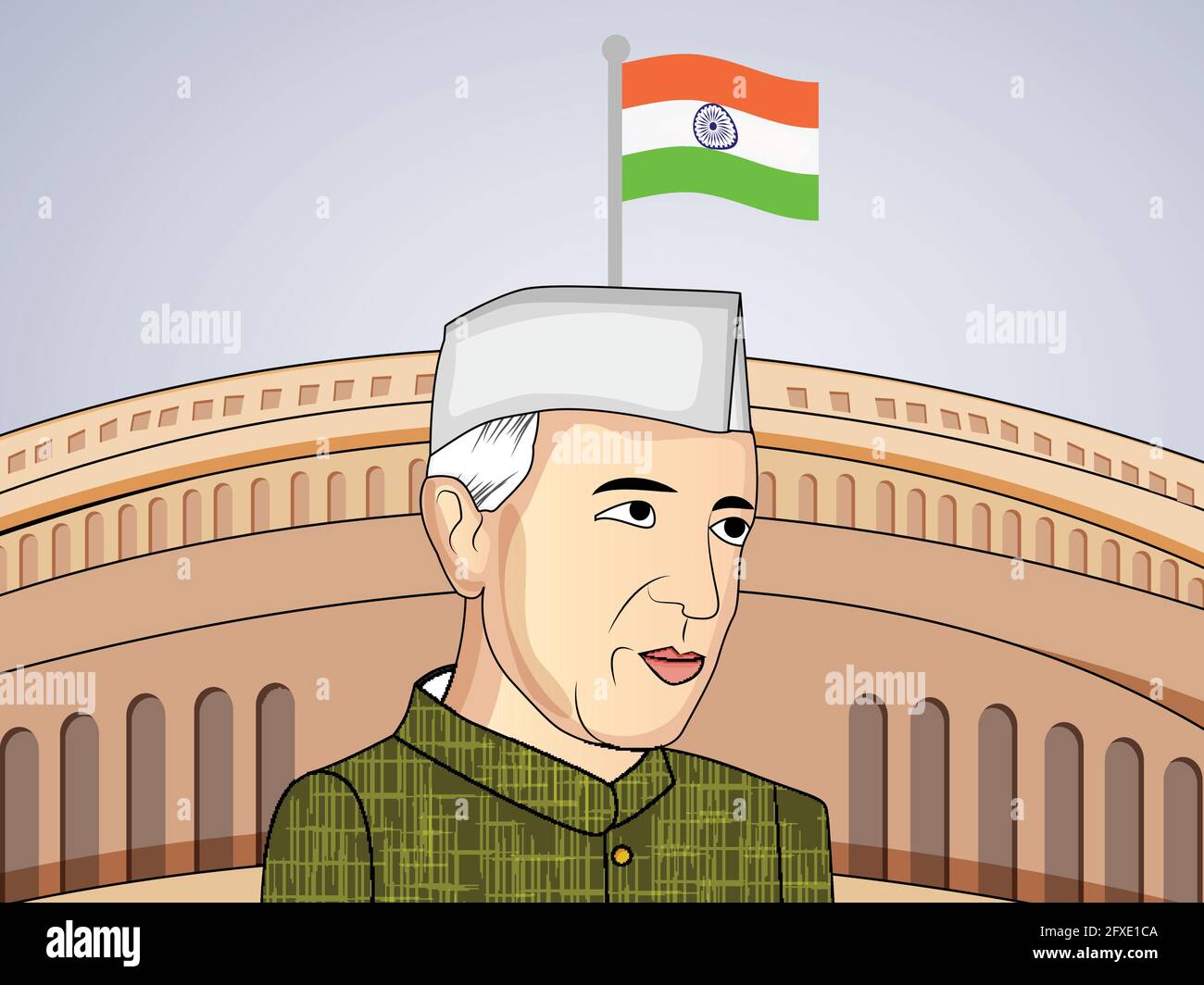 Jawaharlal Nehru Jayanti Stock Vektor