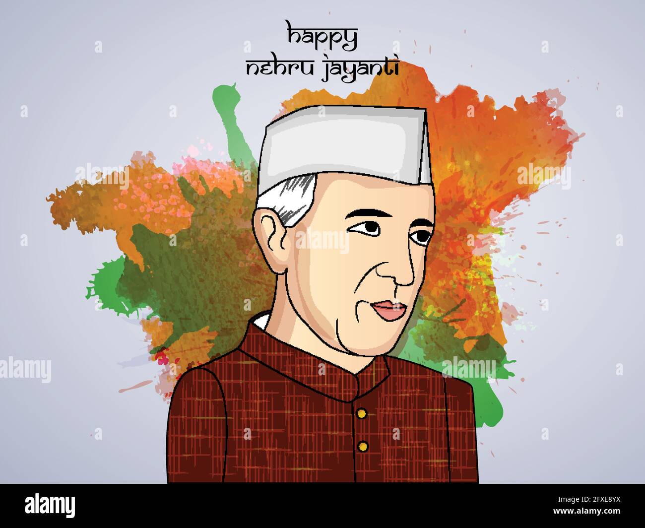 Jawaharlal Nehru Jayanti Stock Vektor