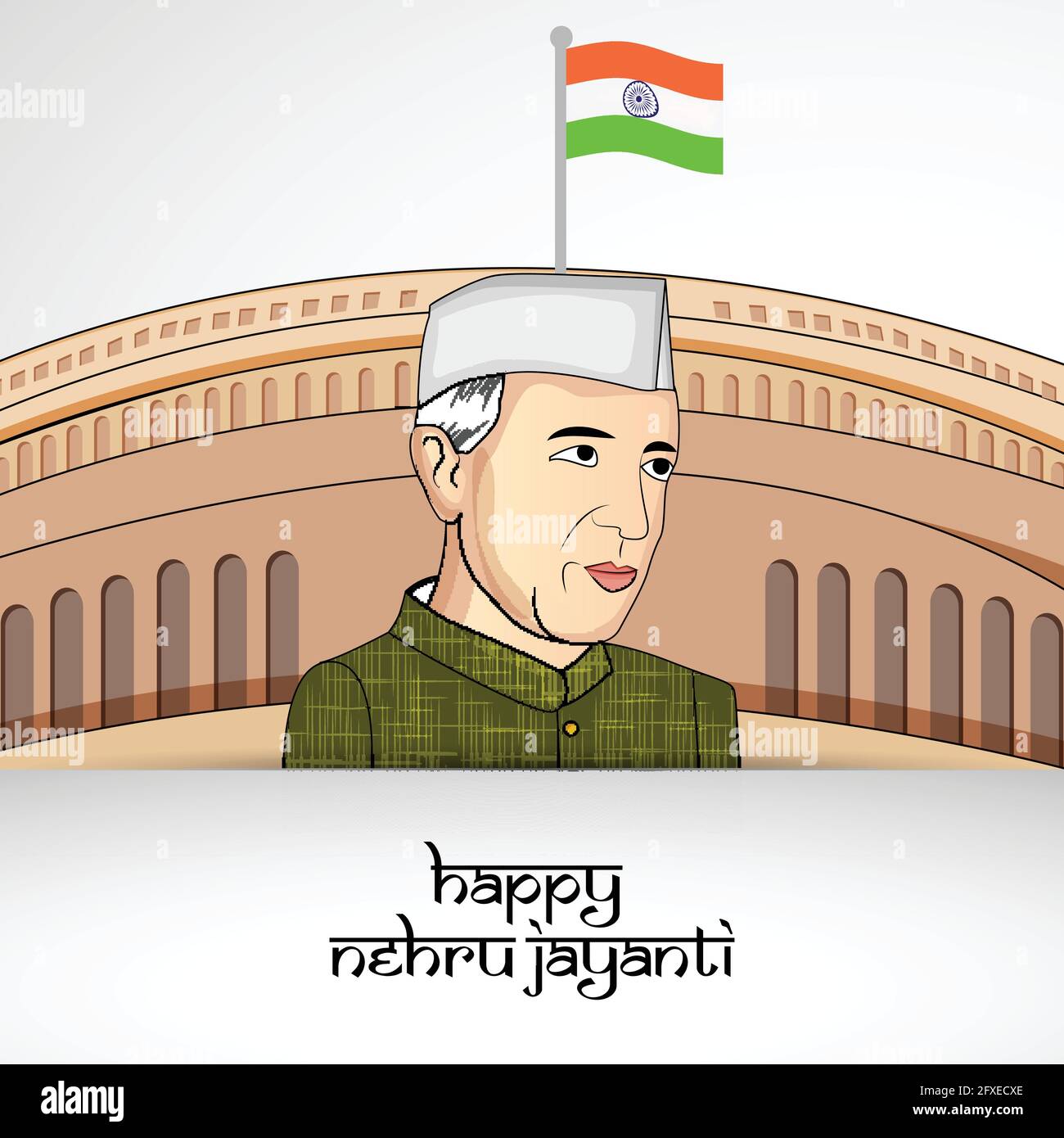 Jawaharlal Nehru Jayanti Stock Vektor