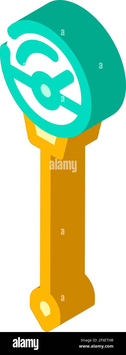 Bodenthermometer Kompost isometrische Symboldarstellung Stock Vektor