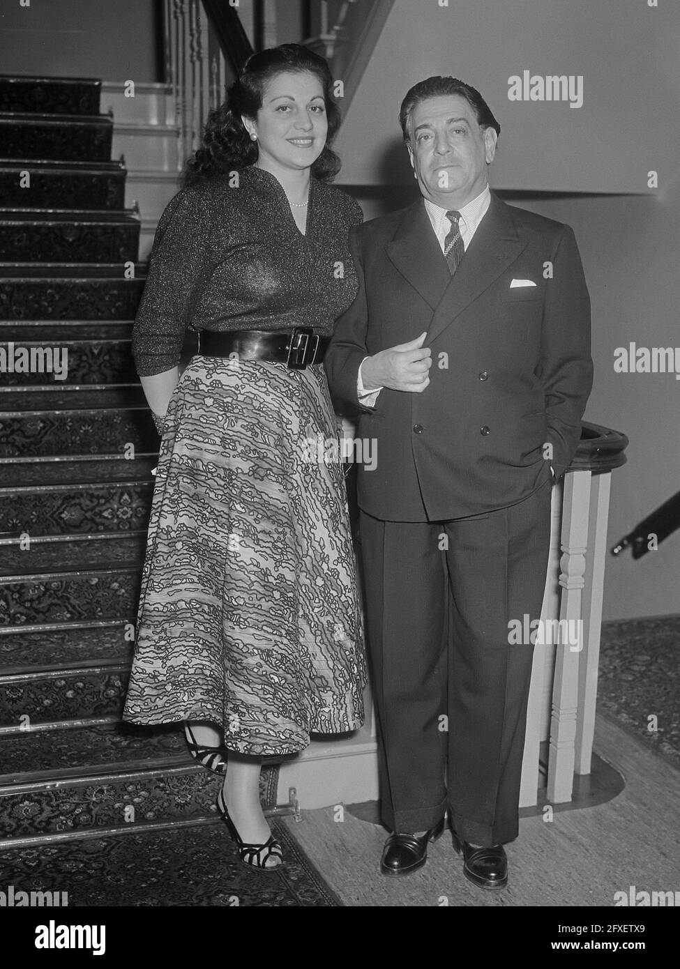 Tito Schipa und Roma zappoli (1952 Stockfoto