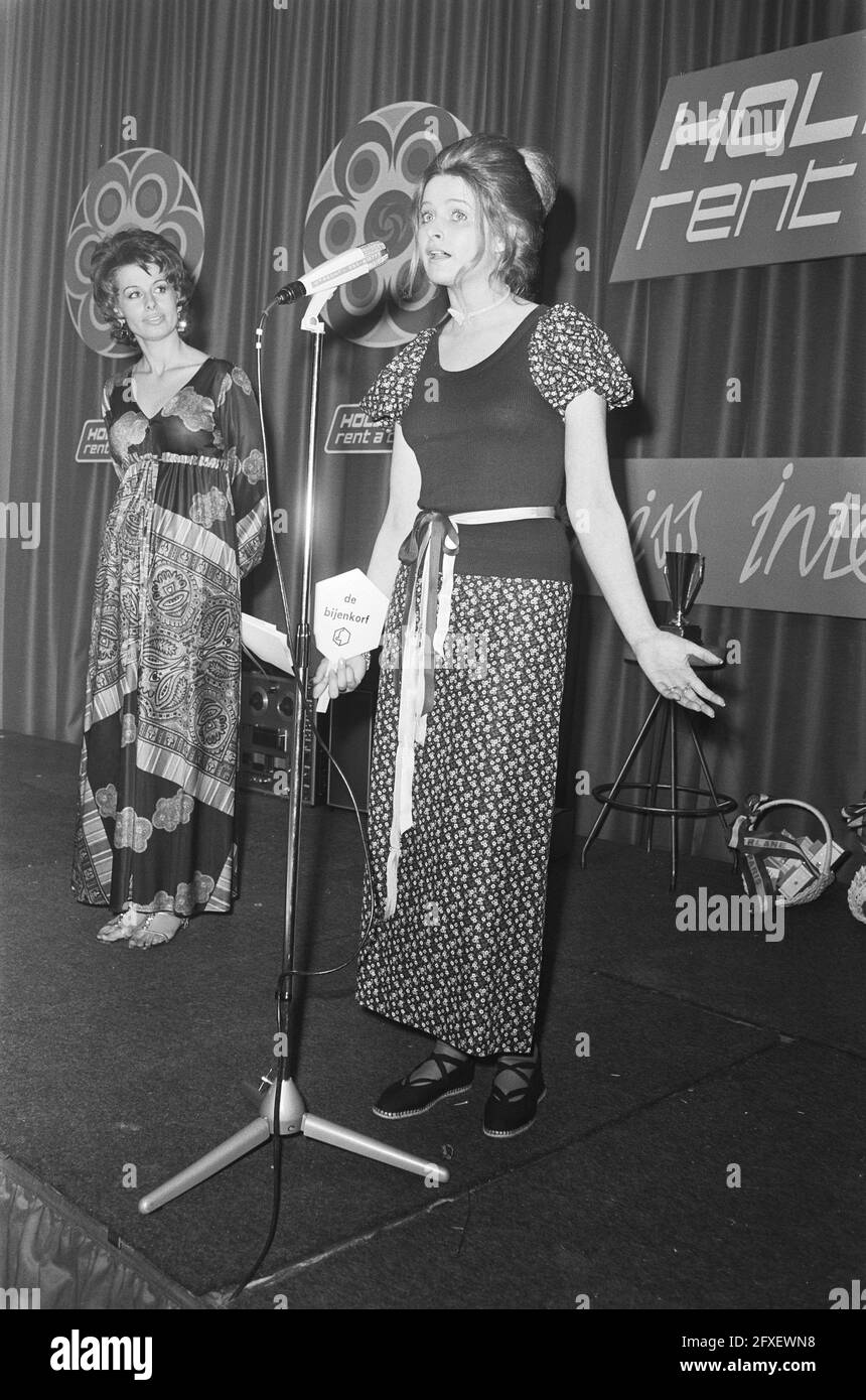 Rede von [...], 20. März 1971, Ehrungen, Schönheitswettbewerbe, Reden, Niederlande, Foto der Presseagentur des 20. Jahrhunderts, zu erinnerende Nachrichten, Dokumentarfilm, historische Fotografie 1945-1990, visuelle Geschichten, Menschliche Geschichte des zwanzigsten Jahrhunderts, Momente in der Zeit festzuhalten Stockfoto