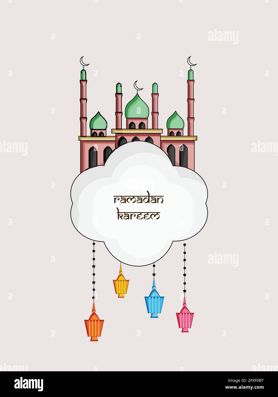 Muslimische Festival Ramadan Hintergrund Stock Vektor