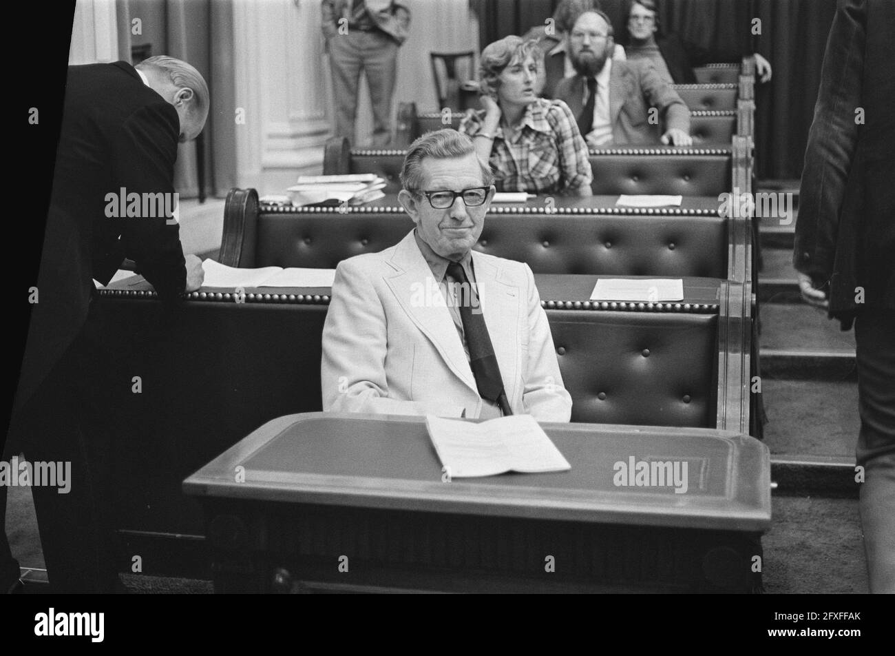 Unterhaus nach Sommerpause einberufen; nein 16 Koekoek (Bauernpartei), 24. August 1977, Politik, Niederlande, 20. Jahrhundert Presseagentur Foto, Nachrichten zu erinnern, Dokumentarfilm, historische Fotografie 1945-1990, visuelle Geschichten, Menschliche Geschichte des zwanzigsten Jahrhunderts, Momente in der Zeit festzuhalten Stockfoto