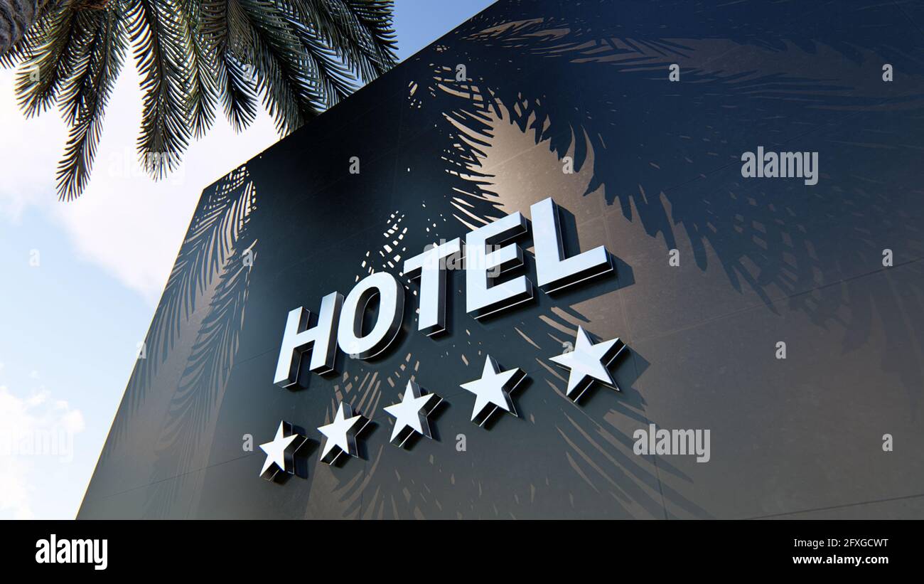 Detail eines 5-Sterne-Hotels Stockfoto