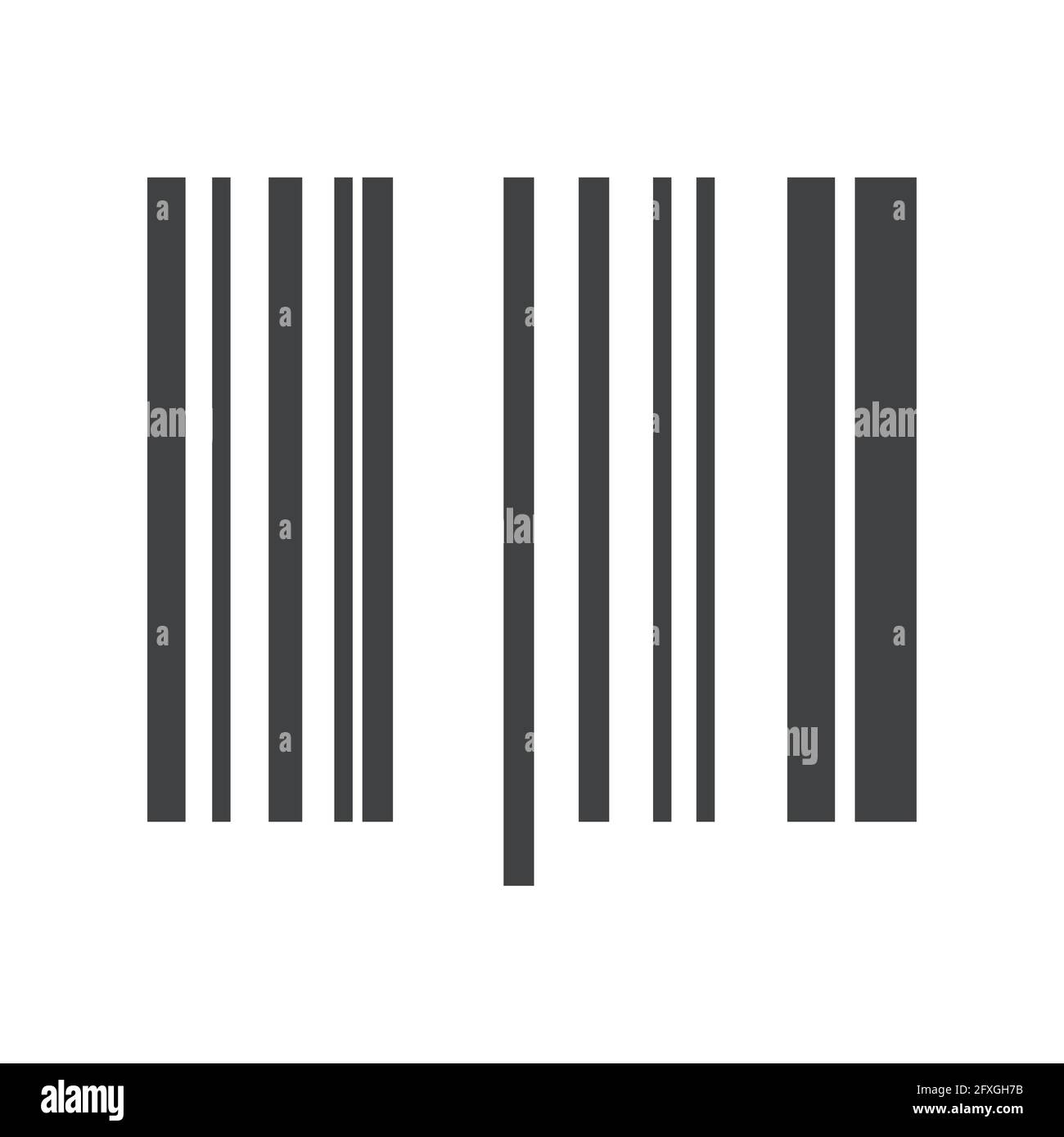 Bar Code isoliert Vektor. Barcode Symbol. Bar code Tag, Aufkleber Stock Vektor