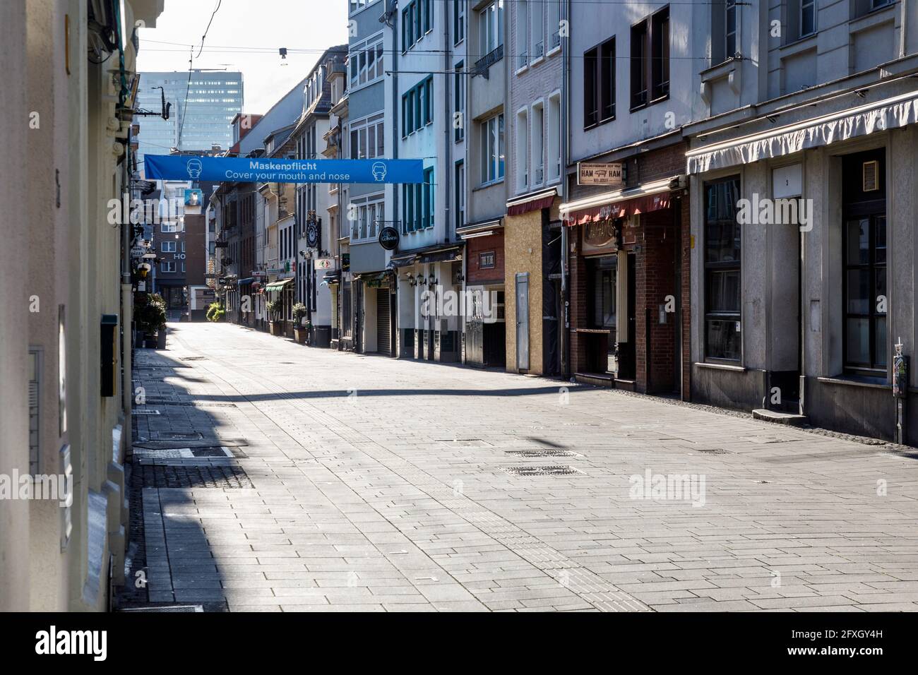 Partymeile auf der Kurzen Straße in der Düsseldorfer Altstadt Stockfoto