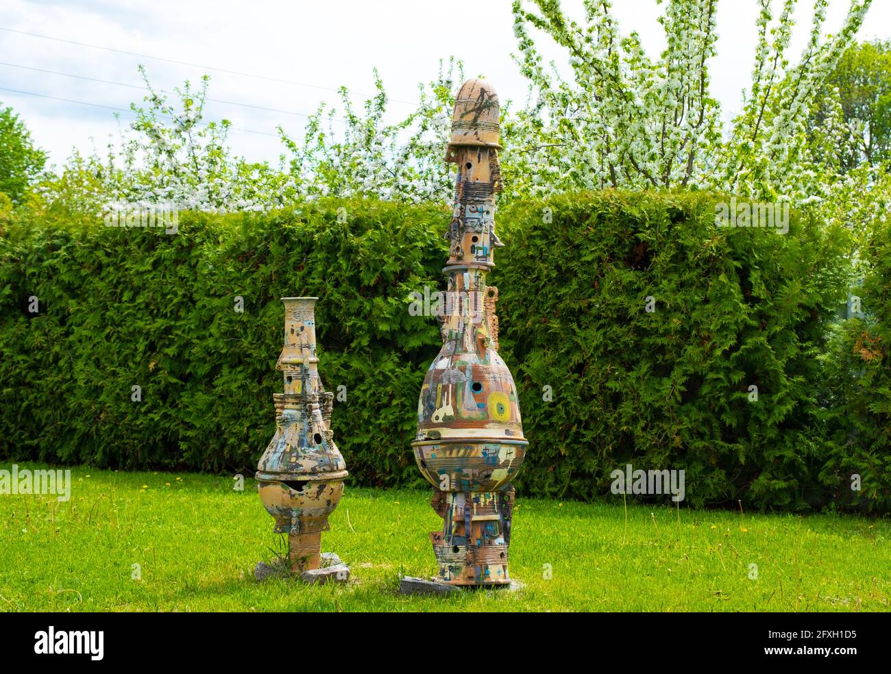 Opishnya, Region Poltava, Ukraine - 16. Mai 2021: Nationales Museum Opishnya-Reserve der ukrainischen Keramik. Opishnya ist die Töpferhauptstadt der Ukraine Stockfoto