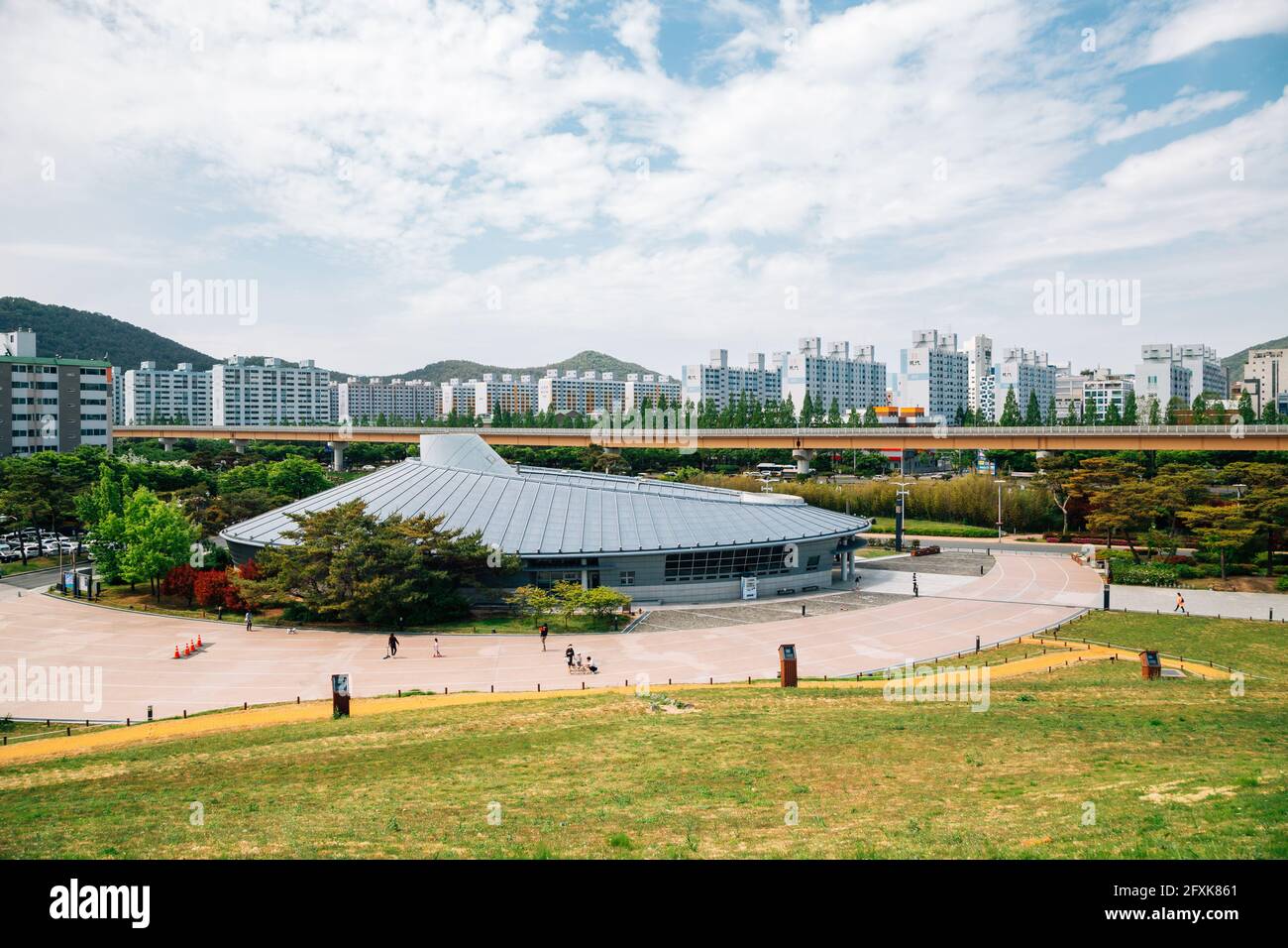Gimhae, Korea - 24. April 2021 : Daeseong-dong Ancient Tombs Museum Stockfoto