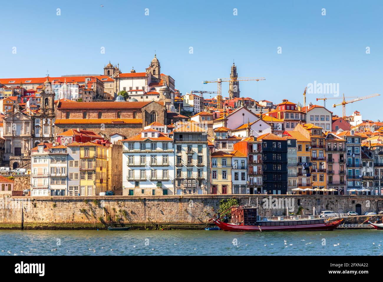 Historische Häuser der schönen Stadt Porto, Nordregion, Portugal Stockfoto