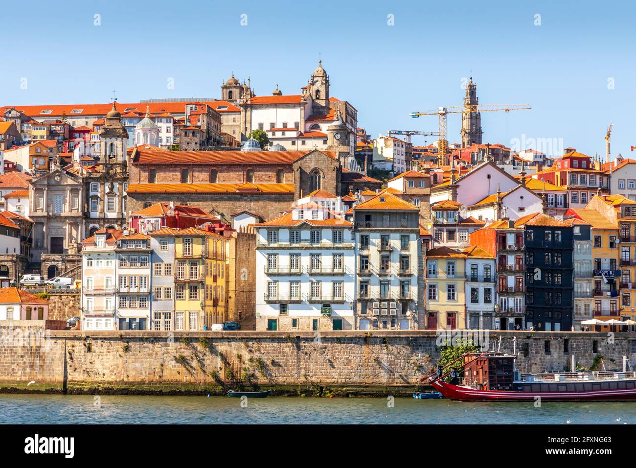 Historische Häuser der schönen Stadt Porto, Nordregion, Portugal Stockfoto