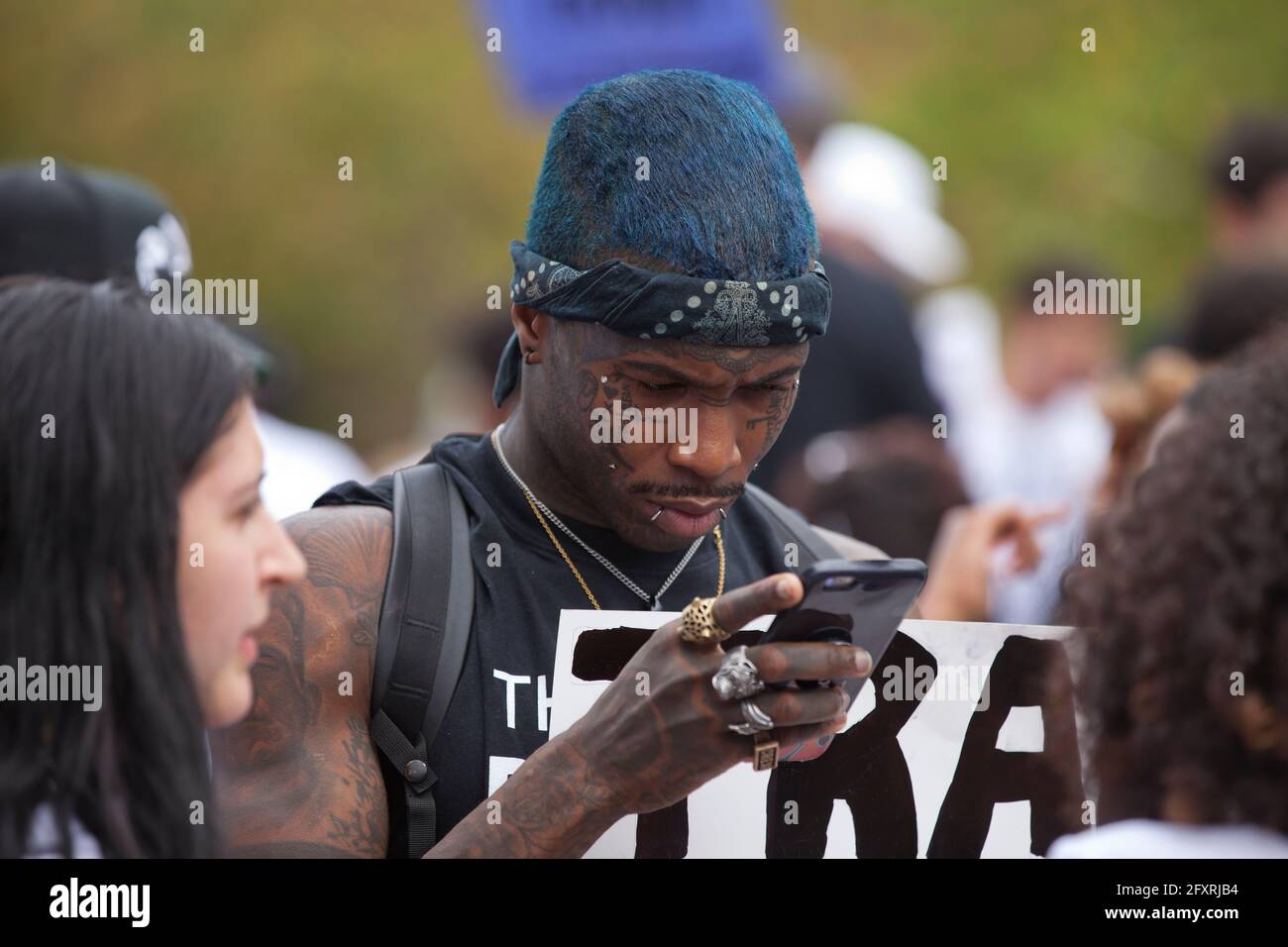 28. September 2019 - Washington, DC USA: Transgender-Menschenrechtsaktivisten und Familien versammeln sich, um während des National Trans Visibility March das Bewusstsein zu schärfen Stockfoto