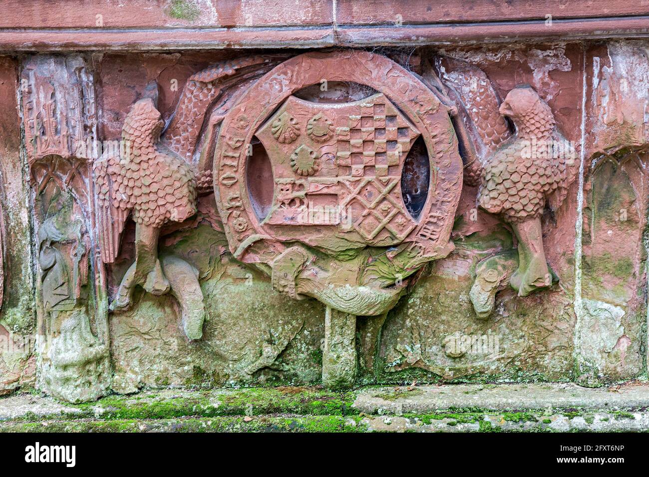 Wappen von Thomas, Lord Dacre Grab, Kapelle der heiligen Katharina, Lanercost Priorat, Cumbria, England, Großbritannien Stockfoto