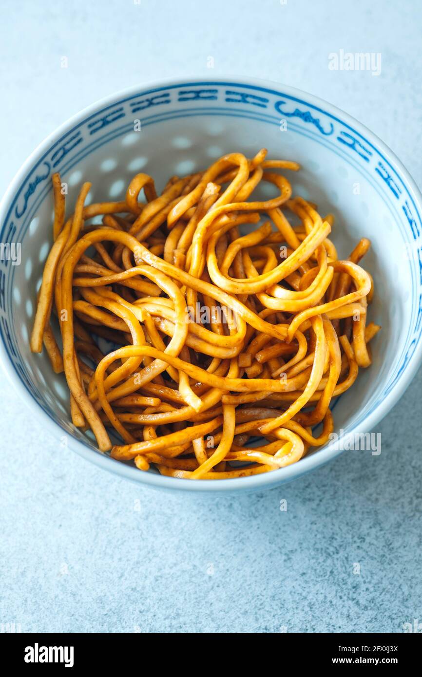 Gekochte Chinesische Nudeln Stockfoto