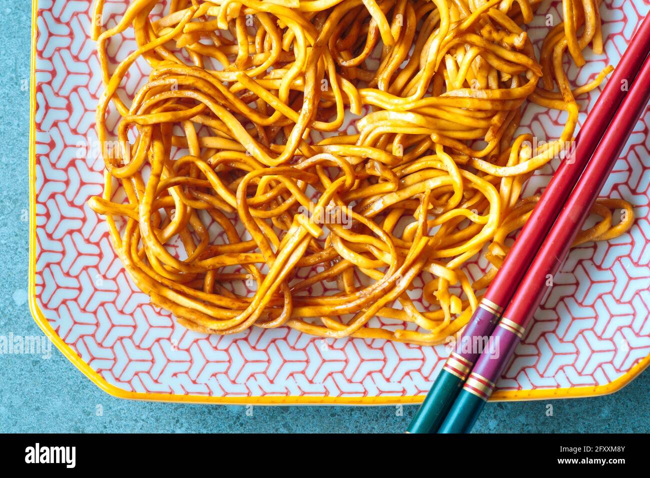 Gekochte Chinesische Nudeln Stockfoto